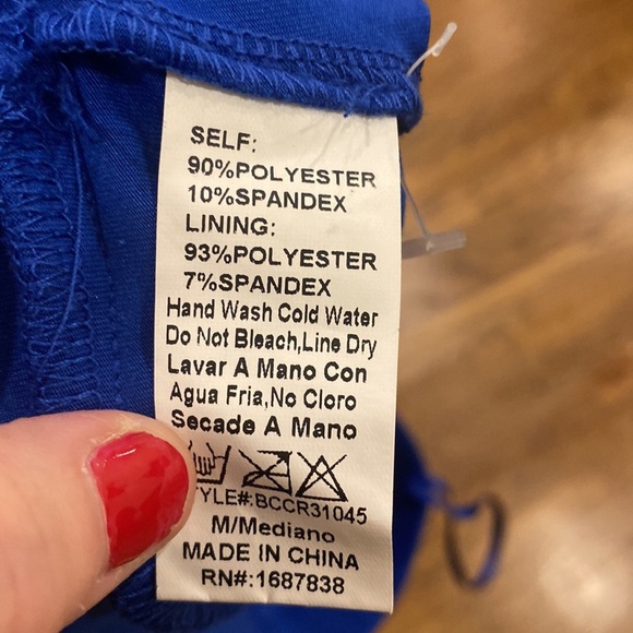 Fashion nova sparkle embellished blue dance shorts lined medium Jewel J - Picture 7 of 7